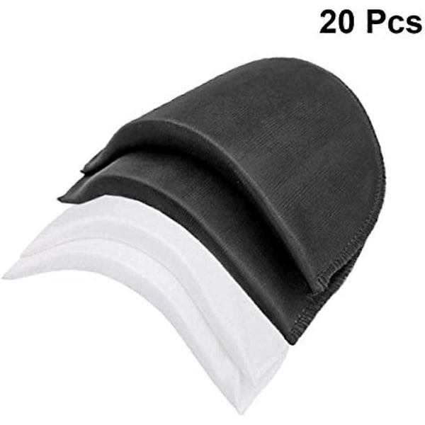 SUPVOX 20 st Vadderade Axelvaddar Polyester Set-in Axelvaddar Sömnad Axelvadd för Kvinnor Män Blazer Kappa Kläder (Svart och Vit)