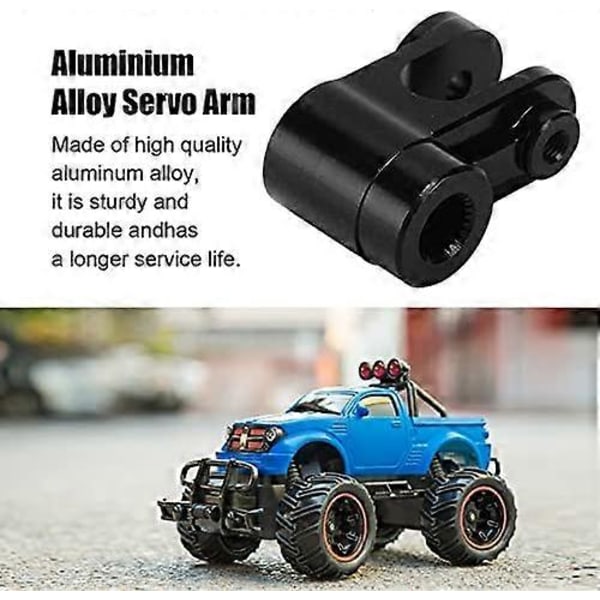 RC Bil Styrarms Servoarm Slitstark Aluminiumlegering Robust för Summit för X Maxx för E för UDR (Svart) Navy blue