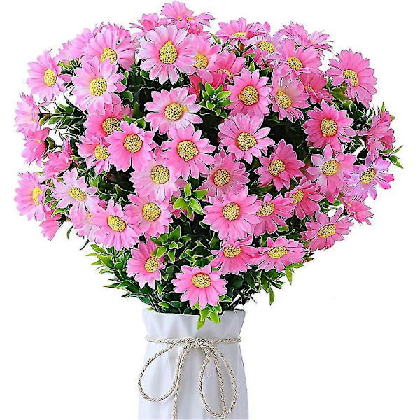 Set med 6 konstgjorda prästkragar - Konstgjorda prästkragar utomhusblommor falska