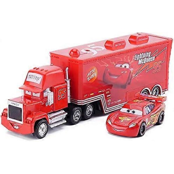 2 st Chick Hicks Lightning McQueen Farbror Container Truck 1:55 Diecast Metall Modell Födelsedagspresent Leksak För Barn Chick Hicks