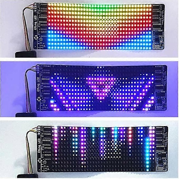 Bluetooth Programmerbar RGB Flexibel LED-modul 16*32 Pixel Display Matrix Skylt Android Ios Applikationskontroll LED-mask Skärm (RGB Flerfärgad)