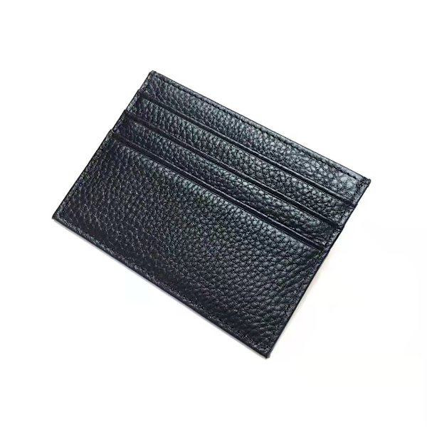 Unisex korthållare läder - Svart