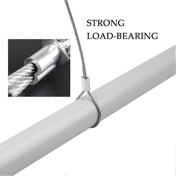 Betterlifefg-aluminium Kabelhylsa 100 st Aluminium Krymphylsor Loop Krymp Kabelklämma Hylsor I Dubbla Krymp Loop Klämmor Med Hylsor För Stål Ca