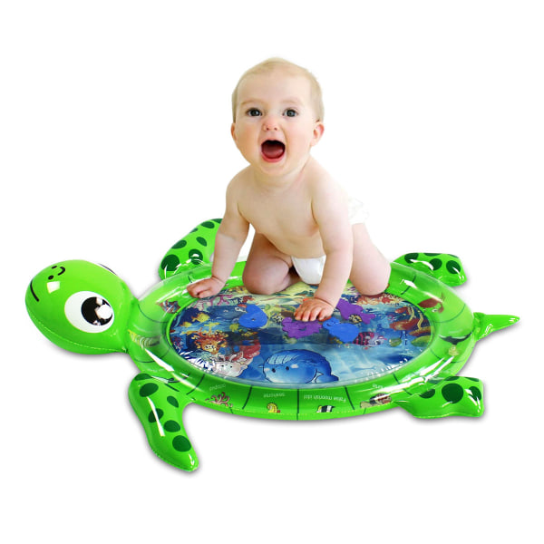 Uppblåsbar vattenmatta havssköldpadda form lekmatta Toy Green
