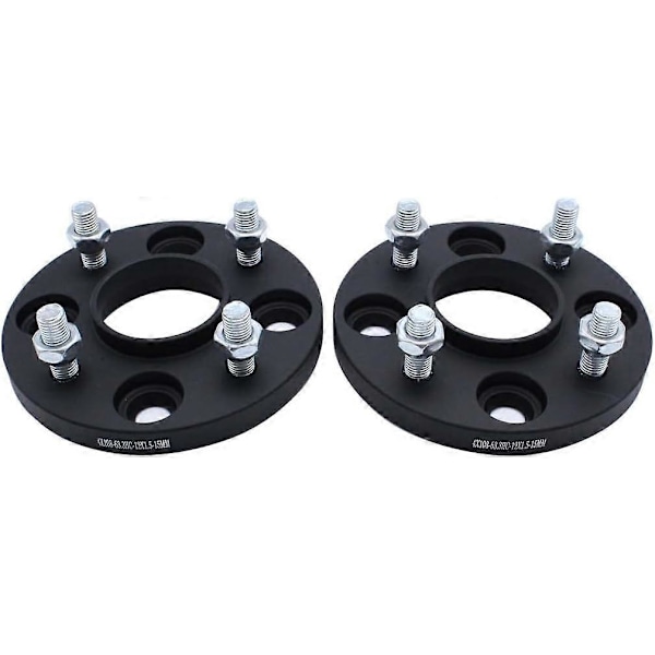 Hjuldistanser Set om 2 15 mm Diameter 63.3 4 x 108 mm med 8 Hjulbultar M12 x 1.5