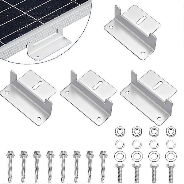 4 st Solpanel Monteringsfäste Z Med Muttrar Och Bultar