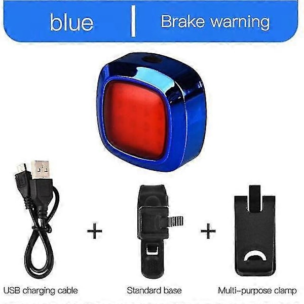 5 Lägen Smart Bromssensor Cykel LED Baklampa Cykel Bakre Nattlampa Lykta Cykellampor Cykeltillbehör 8