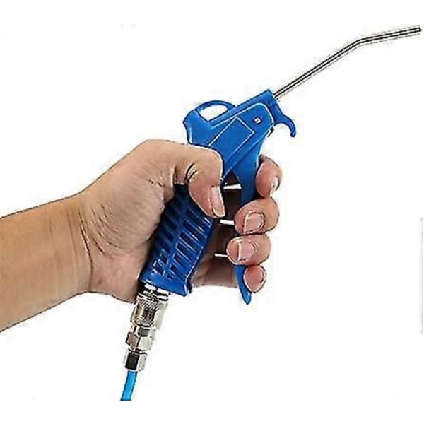Tryckluftpistol Kit Luftblåsare Rengöringsmunstycke Blåssprutverktyg Kit Med 5 Meter Lång Spiral Pu Luftslang, 46mm