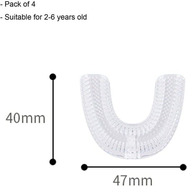 FOKER U-formade elektriska tandborstar, ersättningshuvuden,