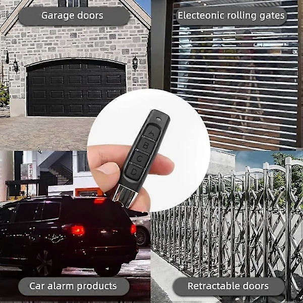 3st 4-i-1 Fjärrkontroll Duplicator, universell 433mhz Grindfjärrkontroll, stark Kompatibilitet Garageport Nyckel 4 Knappar