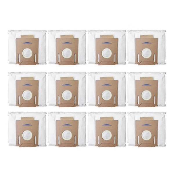 12-pack dammsugarpåsar för DEEBOT OZMO T8 T8 Max T8-serien T9-serien N8 Pro Plus N8 Pro robotdammsugare