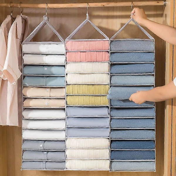 1 st Garderob Hängande Förvaringsväska Skåporganisatör För Byxor Strumpor T-shirt Underkläder Organisatör Hängande Garderobsorganisatör För Kläder