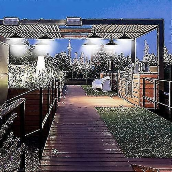 Solcellsdriven hänglampa inomhus IP65 vattentät lampa för korridor utomhus skjul lada lusthus Single head