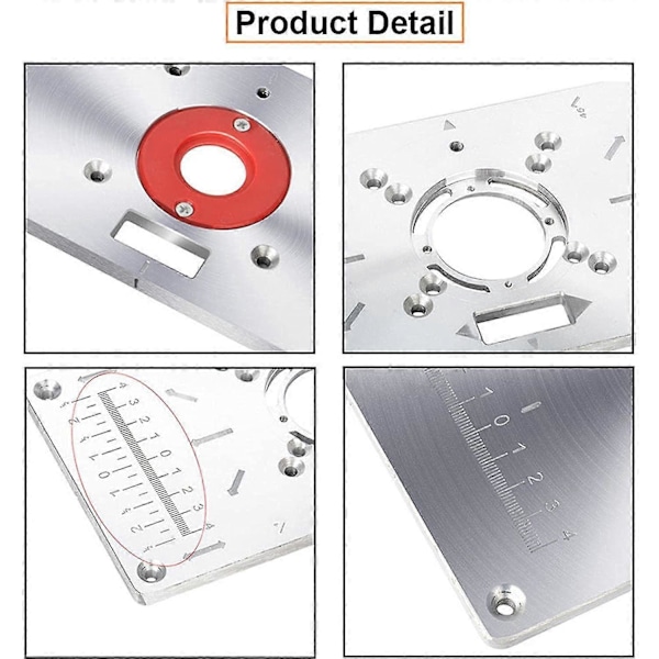 Aluminium Router Insats, - Aluminium Router Bordsinsats Router Bänkar Träverktyg Fräsmaskin