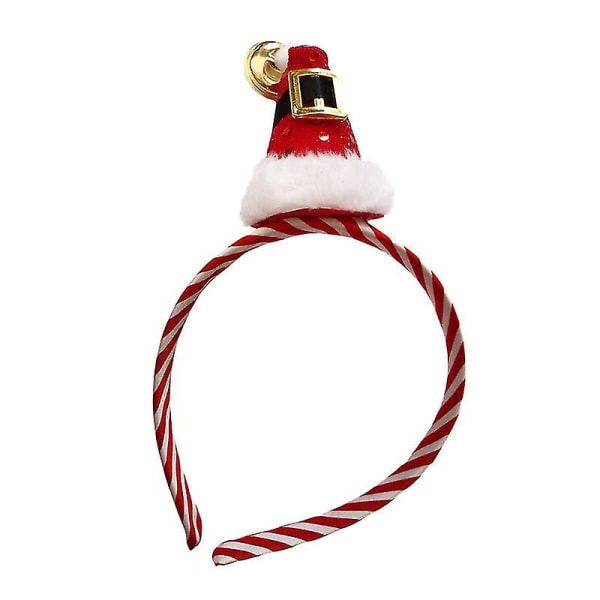 Christmas Hat Form Hårband Hår Med Bells Xmas röd