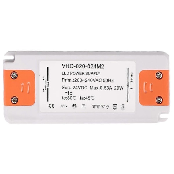 LED Transformator-20W, 1.67A - Konstant Spänning för LED-strips och G4 etc