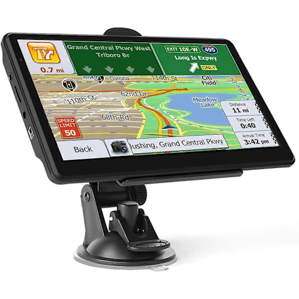 GPS-NAVIGATOR 2023 Kartor, 7 tums GPS-navigation för Bil Lastbil med Röstvägledning och Varning för Hastighetskameror, Livstids Gratis Kartuppdateringar