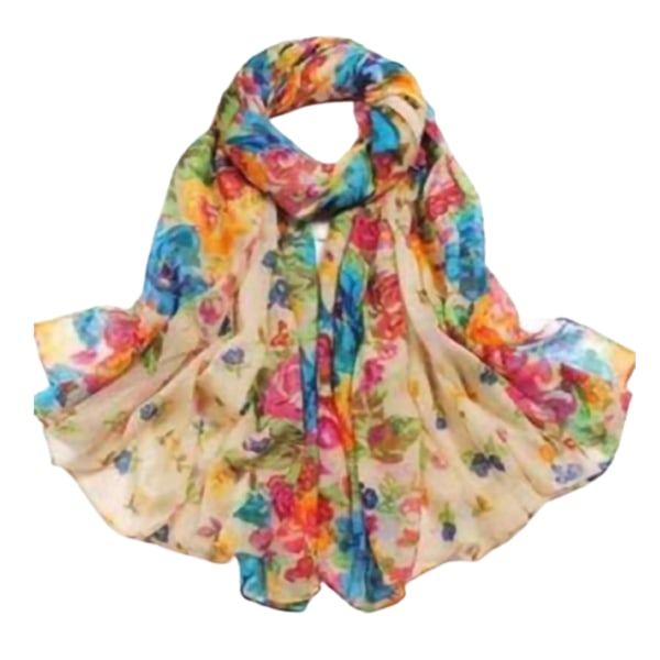 Flower light plisserad moderiktig sjal för kvinnor