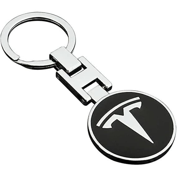 Car Logo Nyckelring Ring 3d Chrome Metal Car Tesla Nyckelring black