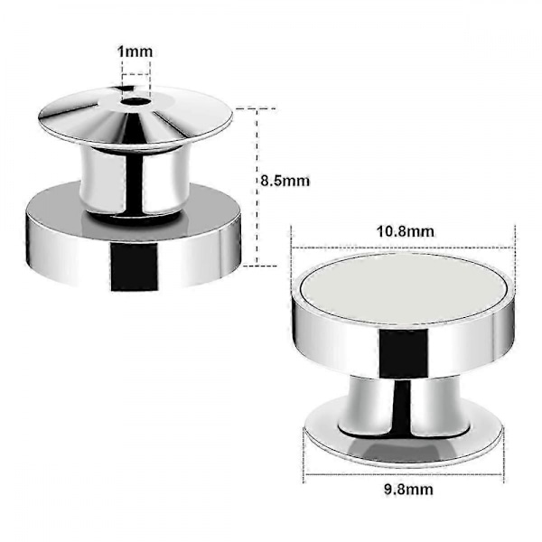50 Stycken Magnetiska Nålhållare för Emaljnålar, Silver Låsande Nålklämmor, Perfekt Present för Nålsamlare