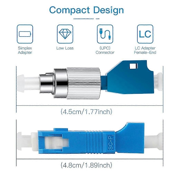 FC Hane Till LC Hona Hybrid Optisk Fiber Konverter Adapter