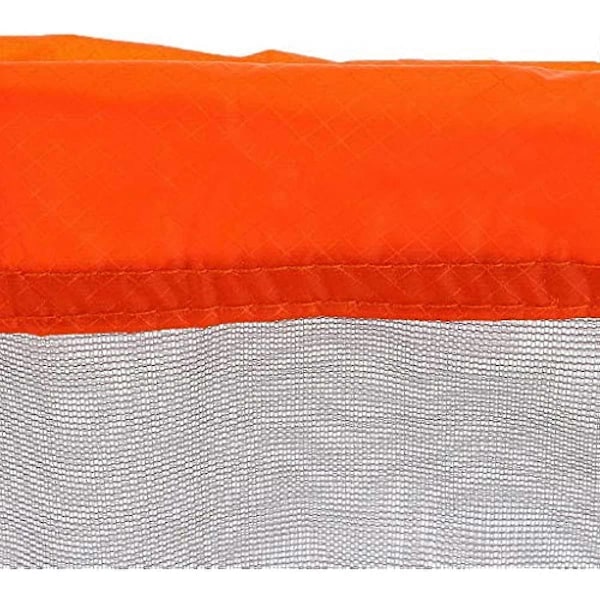2 st Mesh Dragsko Förvaringsväska Nylon Glidande Återanvändbar Packpåse Meshväska för Leksaker Mat Resor Vandring Camping (M Orange)