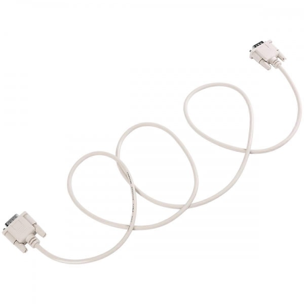 1.4M RS232 DB9 9-stift Hane till VGA Video 15-stift Hane Adapterkabel Ljusgrå