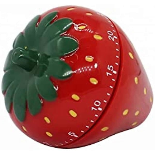 FCSHFC Kreativ Timer Söt Liten Väckarklocka Pomodoro Jordgubbstimers Student Tidshantering Minimekanisk Barn Timer (Färg : Röd A)