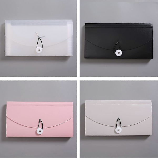 4-pack Expanderande Dokumentmapp B5 Storlek 13 Fack Portabel Dokumentorganisatör