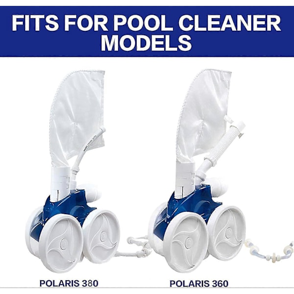 Ersättningskit för Polaris 360 och 380, hållbar och flexibel poolrengörare, 2 stycken poolrengöringsremmar
