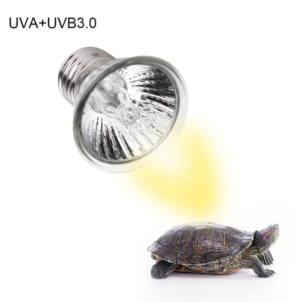 Turtle Värmelampa 25W UVA UVB Lampor Reptil Värmelampa 2st