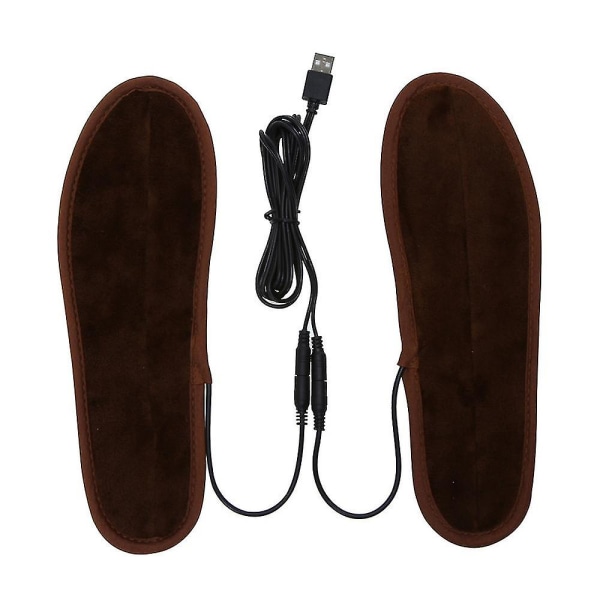 USB uppvärmda skoinlägg Fötter Varm sock Pad Mat Värmeinlägg 39-40 (25 cm)