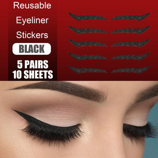 Återanvändbara ögonlocksklistermärken Makeup Glitter Double Eyeliner Stickers 40 par