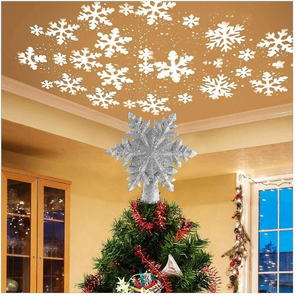 Christmas Tree Topper Star Led 1st-silver