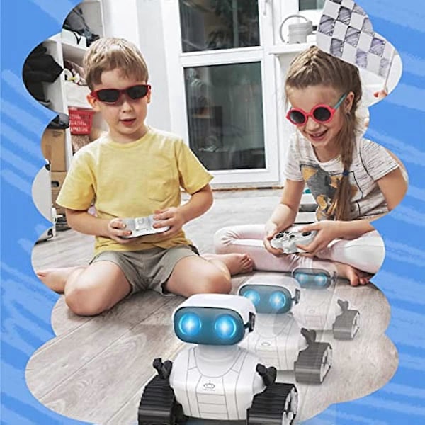 Fjärrstyrd Robotleksak med LED-ögon &amp; Flexibla Armar Dans &amp; Ljud Pedagogiska Leksaker för Barn Födelsedagspresenter Robotleksaker för Pojkar och Flickor