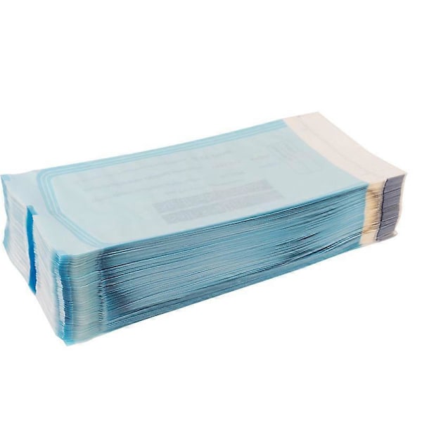 200 st Självförslutande Rengöringspåsar, 135 x 260 mm Steriliseringspåsar Engångs Självförslutande Rengöringspåsar för Tandvårdsmaterial