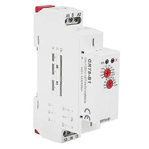 Tidsfördröjningsrelä - Grt8-b1 Ac/dc12-240v Multifunktion, mini-m1 Din-skenmontering 10 Funktioner LED-indikatorer