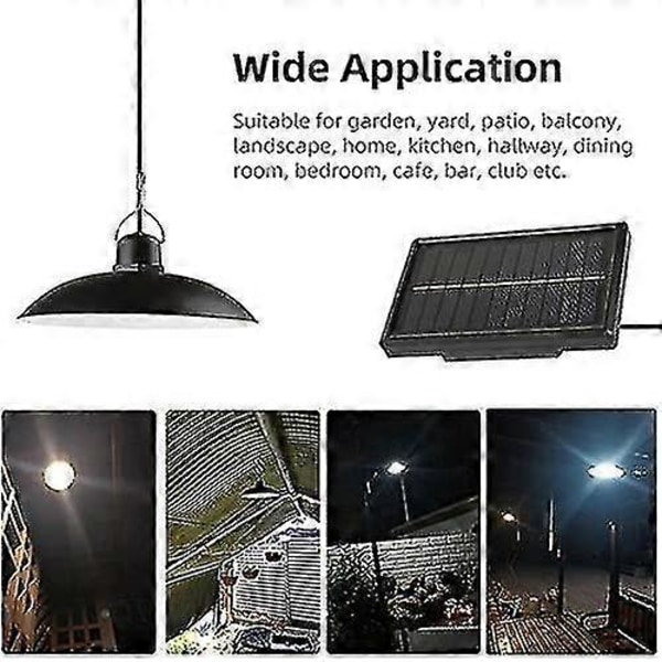 Solcellsdriven hänglampa inomhus IP65 vattentät lampa för korridor utomhus skjul lada lusthus Single head