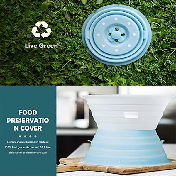 Magnetiskt Mikrovågsugnsskydd Mikrovågsugn Hovering Skydd Stänkskydd Hopfällbart Mikrovågsugn Mattskydd Silikon Konserveringsskydd för Mat Kökspryl Microwave Plate Cover-1pc