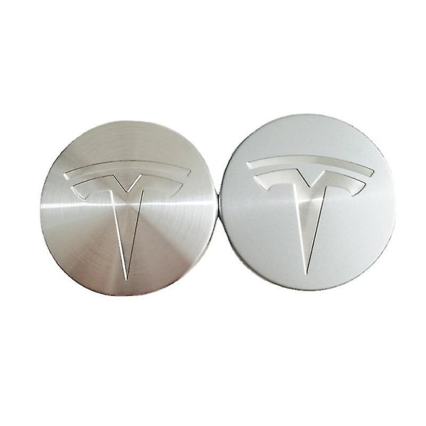 4 Hjul Tesla Wheel Logo Centers 56 mm navkapslar