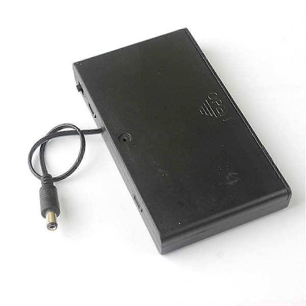 12V 8 x AA Batterihållare Fodral Låda med Kablar Strömbrytare DIY Behållare Organizer