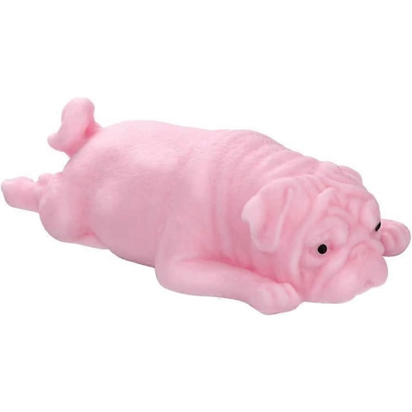 Rpporm Rolig Valp Stressleksak Kawaii Mops Presenter Leksaker Squishyies Leksak Baby Snurrleksak (Svart One Size) Pink