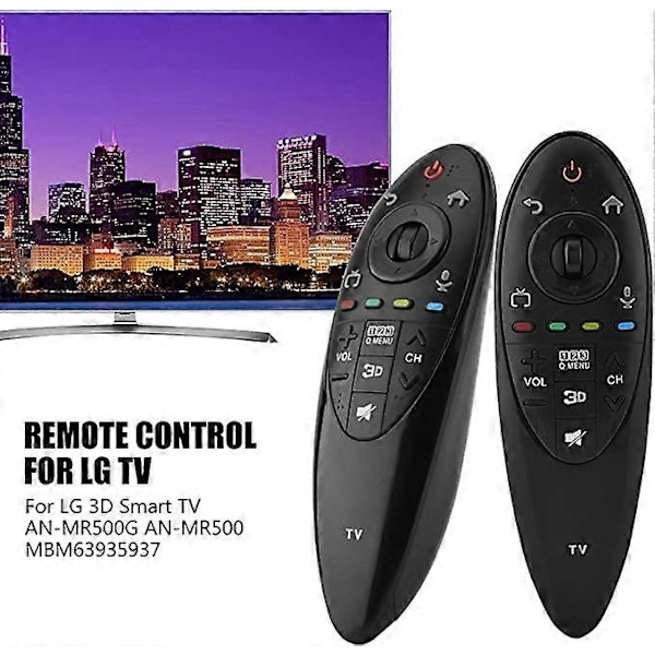Ersättningsfjärrkontroll för LG TV, 10m Kontrollavstånd Fjärrkontroll för LG 3D Smart TV AN-MR500G AN-MR500 MBM63935937
