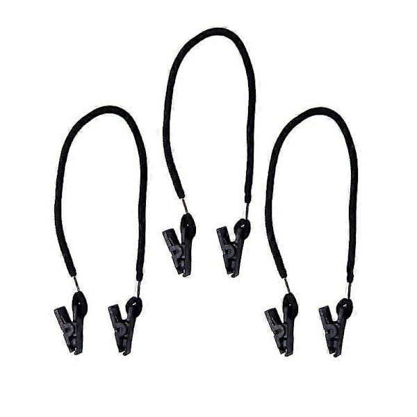 3 st nylon multifunktionell remklämma vindtät klämma utomhus repklämma (svart)