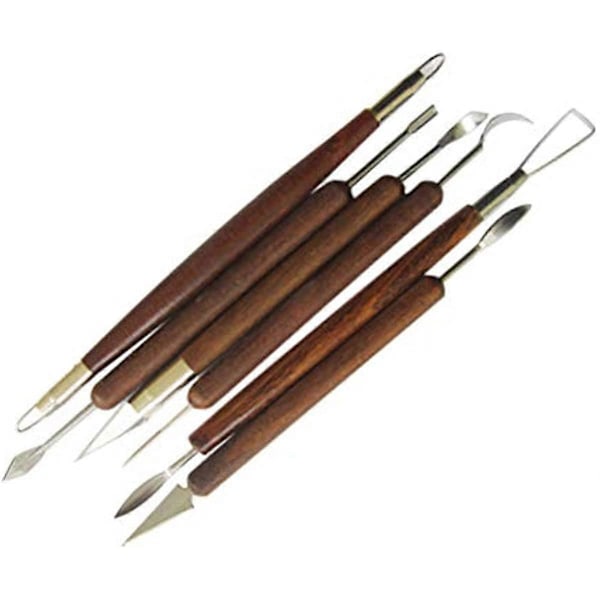 HEALLILY 6 st Lerskulpturverktyg Keramik Startverktyg Lermodellering Mejselverktyg Snideriverktyg Kit Tillbehör för Konst DIY Hantverk