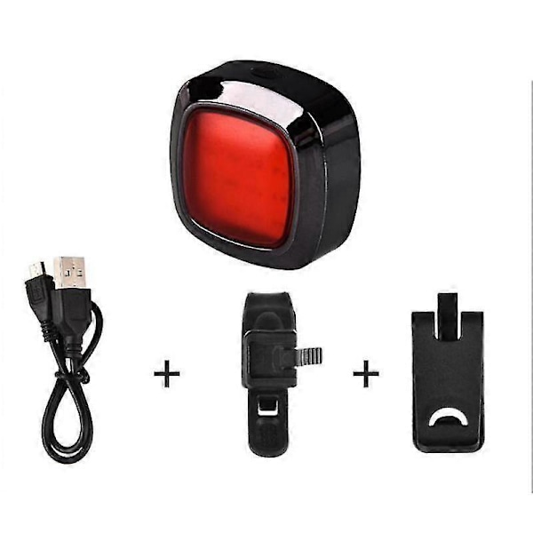 5 Lägen Smart Bromssensor Cykel LED Baklampa Cykel Bakre Nattlampa Lykta Cykellampor Cykeltillbehör 5