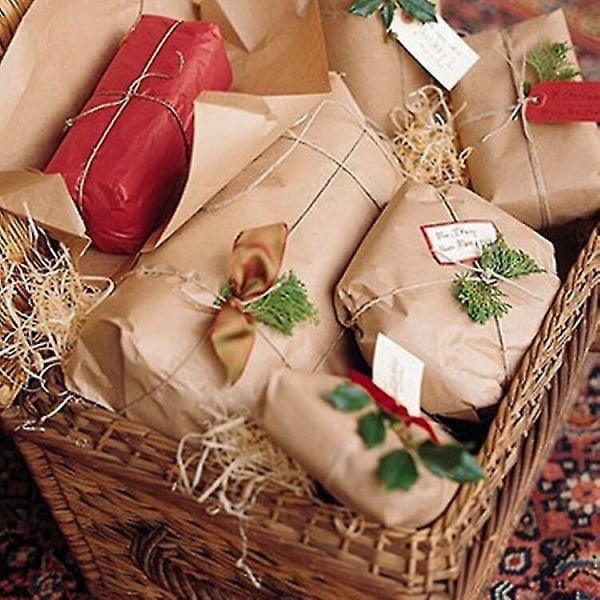 Presentförpackningar, jul och festtillbehör för grovt hamparep yellow
