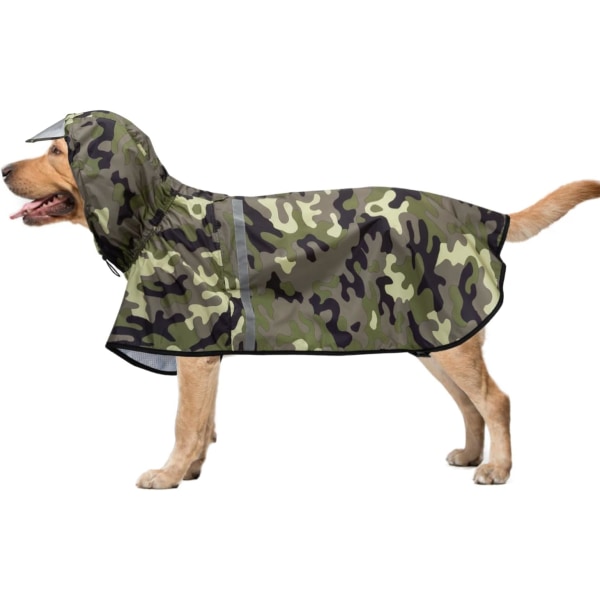 Dog Raincoat Stor Pet Waterproof Coat Regnjacka