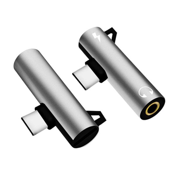 USB Typ C till 3,5 mm honadapter USB C till Aux Audio Sliver