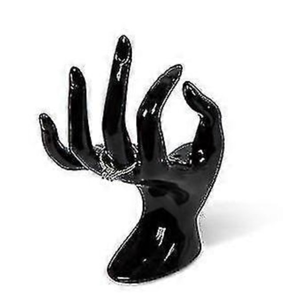 Hand Ok Form Smyckesdisplayhållare Armband Ringstativ Stödhållare Black